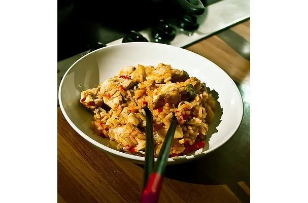 Enkel kyllingwok