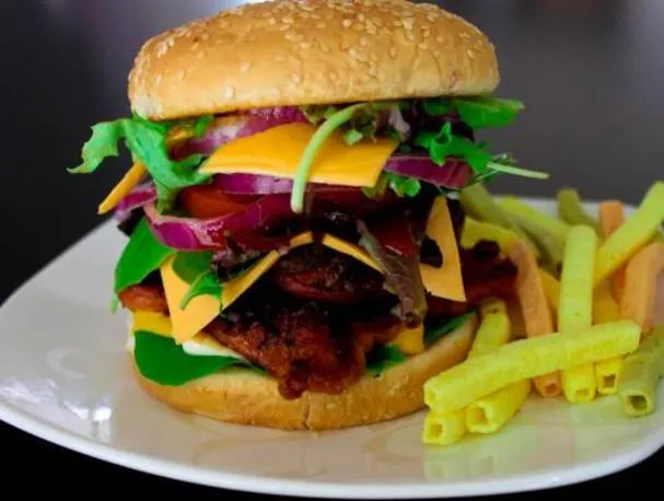 Grillet kyllingburger