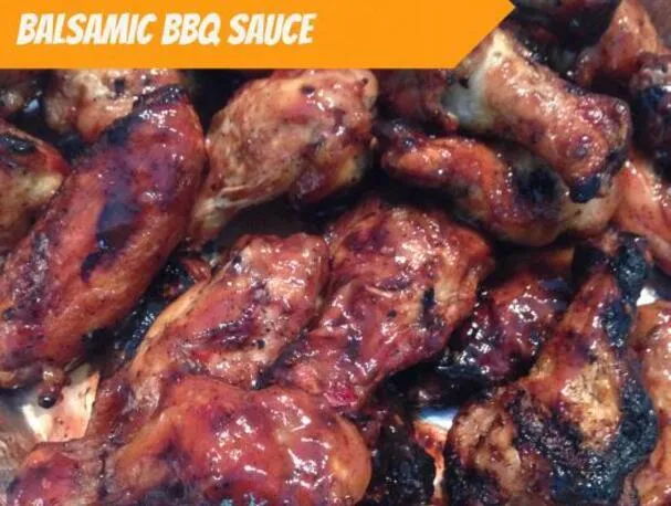 Grillet kyllingvinge med bærbalsamico BBQ-saus