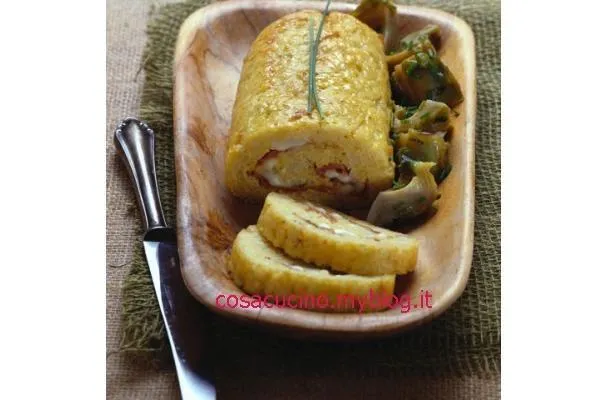 Rull av ris med artisjokker