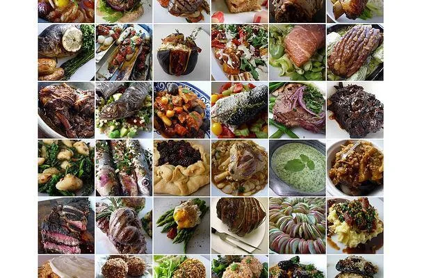 Kikerter "fisk" med rødpaprikasås